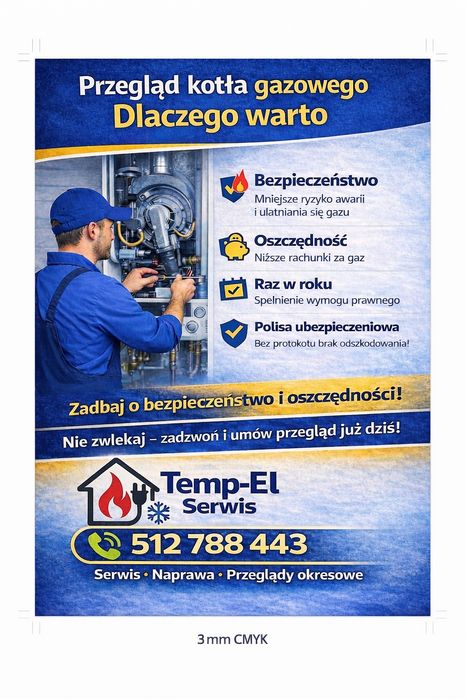 Serwis, naprawa, przeglądy piecyków, term i kotłów gazowych