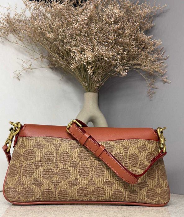 Сумка Coach Jet кросбоді коричнева/Женская кожаная сумка Коуч оригинал