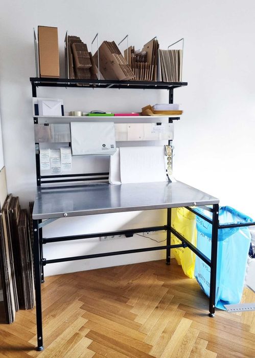 Stół do pakowania paczek RedSteel 120x80 cm, stan idealny!