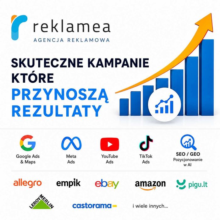 Skuteczne kampanie Google Ads, Meta Ads TikTok, SEO, SEM, leadowe