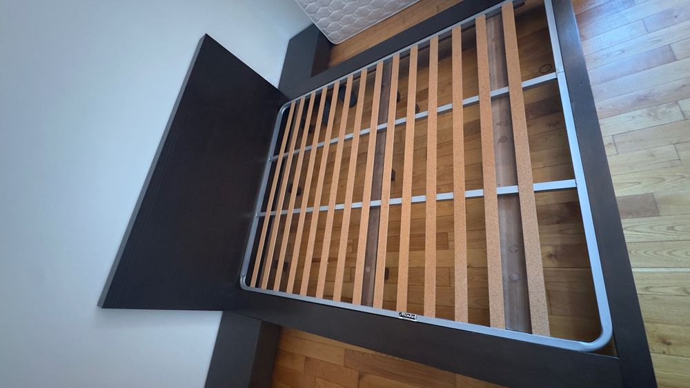 cama de casal - madeira maciça
