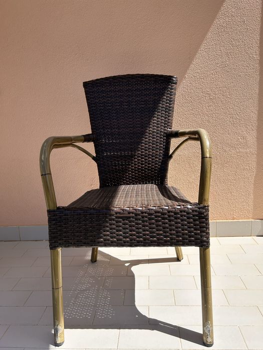 4 cadeiras de exterior em rattan – 2 cores
