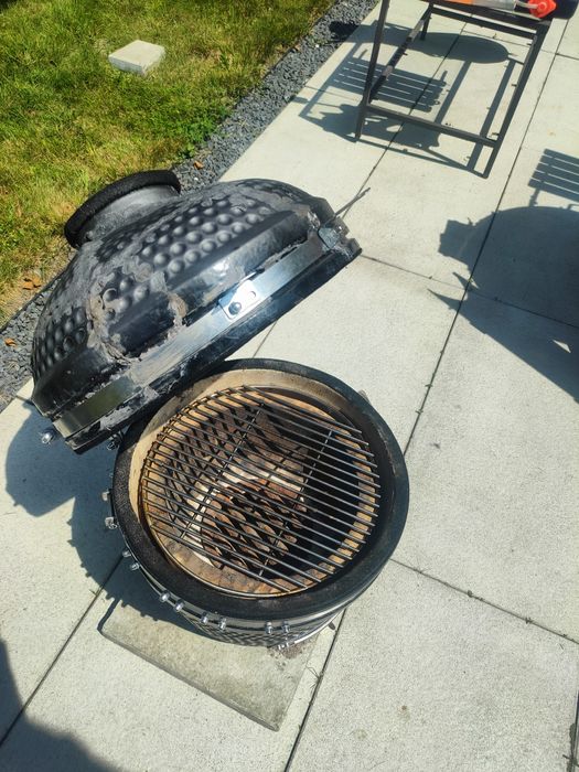 Grill  kamado węglowy duży ceramiczny  ruszt 34,5 cm
