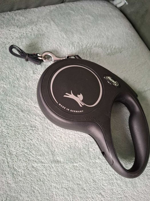 Smycz Flexi New Classic M taśma 5m 25kg czarna nowa