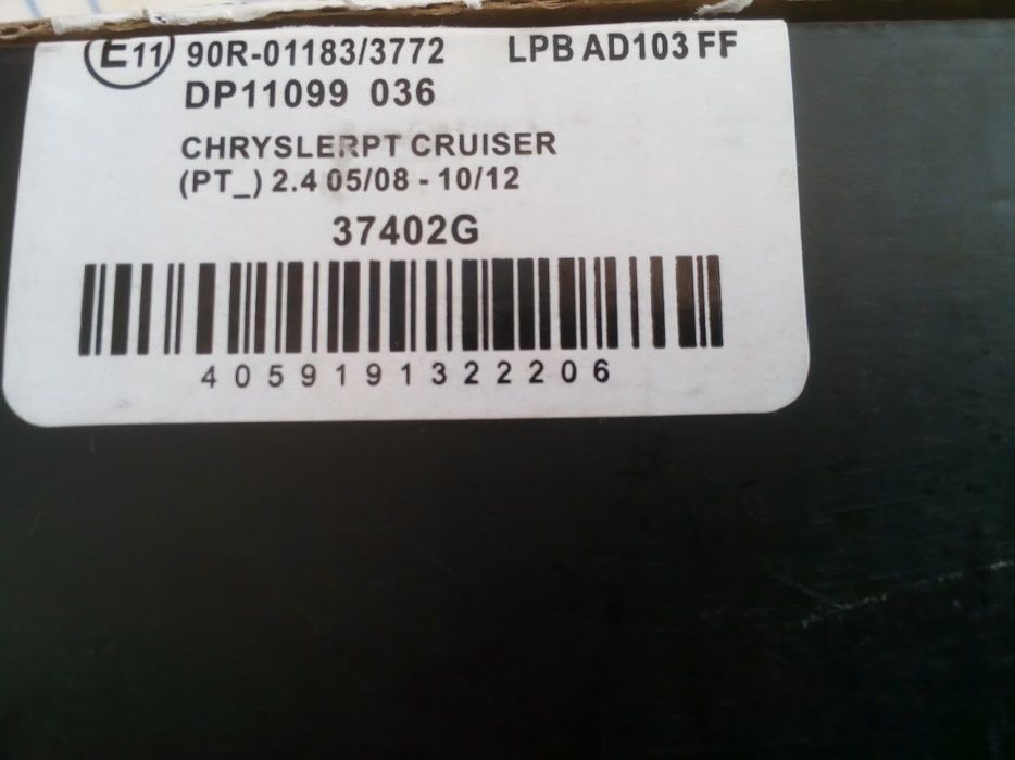 Chrysler PT Cruiser- Pastilhas de travão
