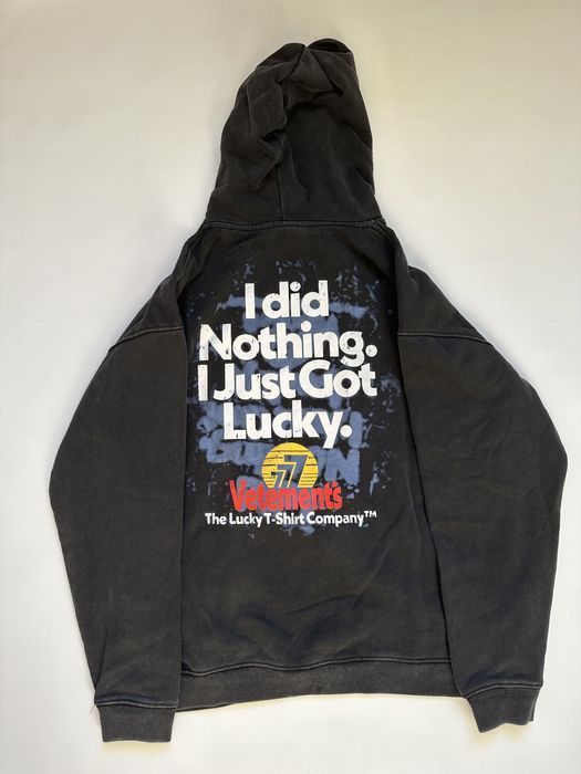 худи Vetements I did Nothing I Just Got Lucky M L balenciaga