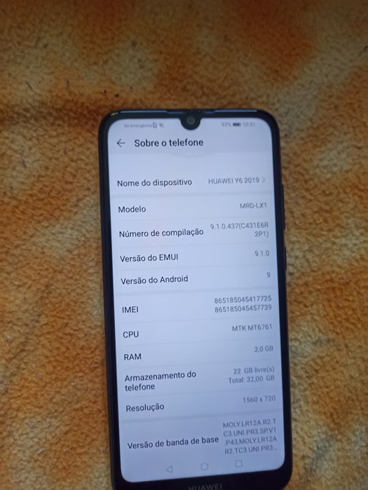 Telemóvel Huawei Y6 2019