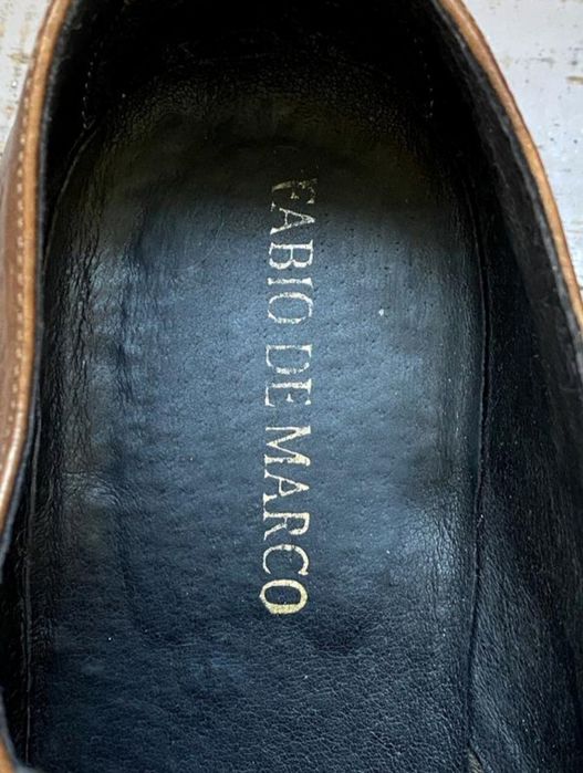 Fabio de marco дизайнерські італійські шкіряні туфлі дербі коричневі