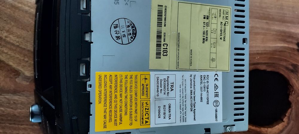 Radio hyundai i 40 lift