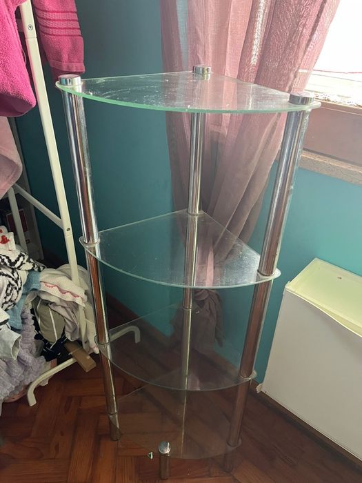 Movel Estante 4 prateleiras vidro