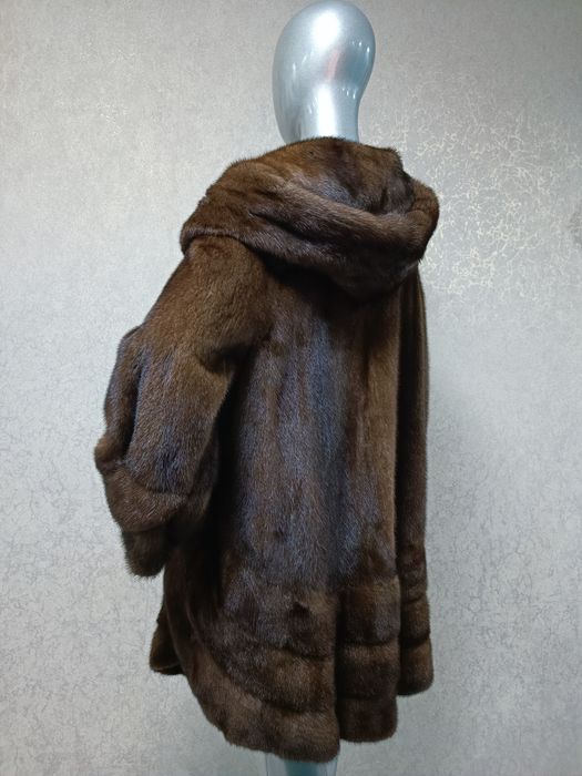 Розкішна норкова шуба, шубка, метелик. Великий розмір. 95 см
