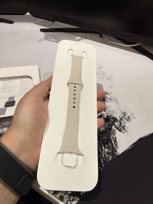 Apple Watch Sport Band 45mm Starlight M/L – oryginalna, stan idealny + box