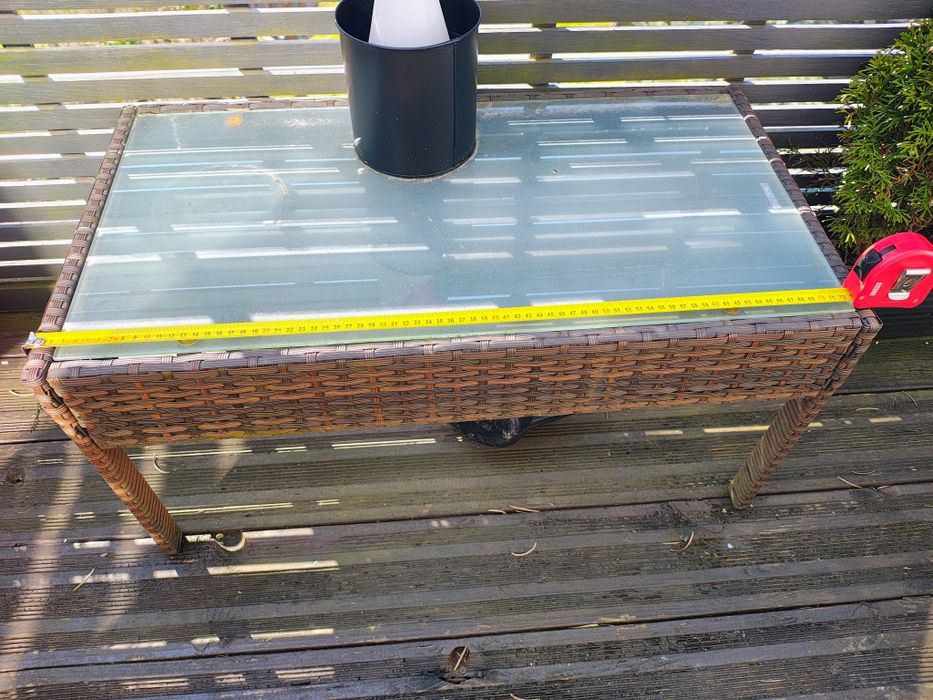 Stolik rattanowy do ogrodu , na balkon