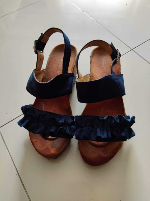 Blue Sandals with Wedge/Platform