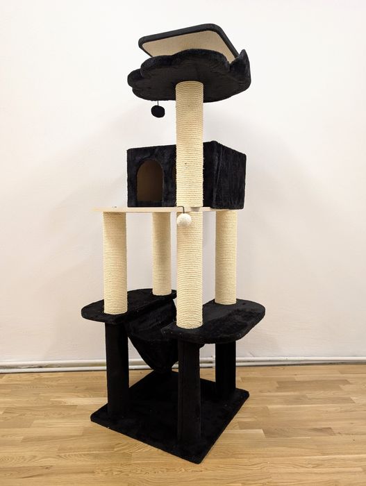 La Digue III Drapak Dla Kota Czarny 69x69x163cm DUŻY ZMODYFIKOWANY UŻY