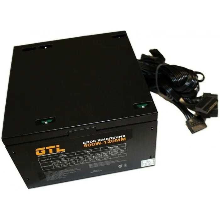 Блок живлення GTL (GTL-500-120) 500W 120mm 8pin, 6pin