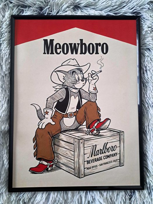 Humorystyczny obrazek w ramce Meowboro