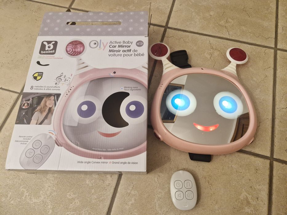 BenBat Lusterko aktywne do samochodu Oly - różowe