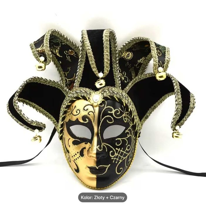 czarno-zlota MASKA WENECKA