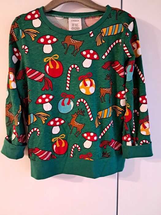 Nowość 2024:) bluzeczka na Boże Narodzenie Lindex 98/104