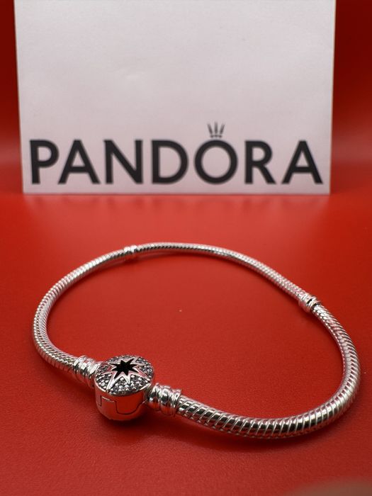 Bransoletka Pandora z zapięciem gwiazda polarna