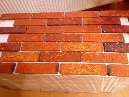 Cegła cegł cięta płytka lico środki narożnik taras schody kamień retro