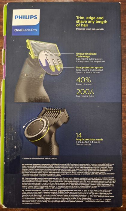 Aparador de cabelo multifunções philips OneBlade 120min