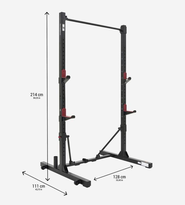 Rack de musculação.