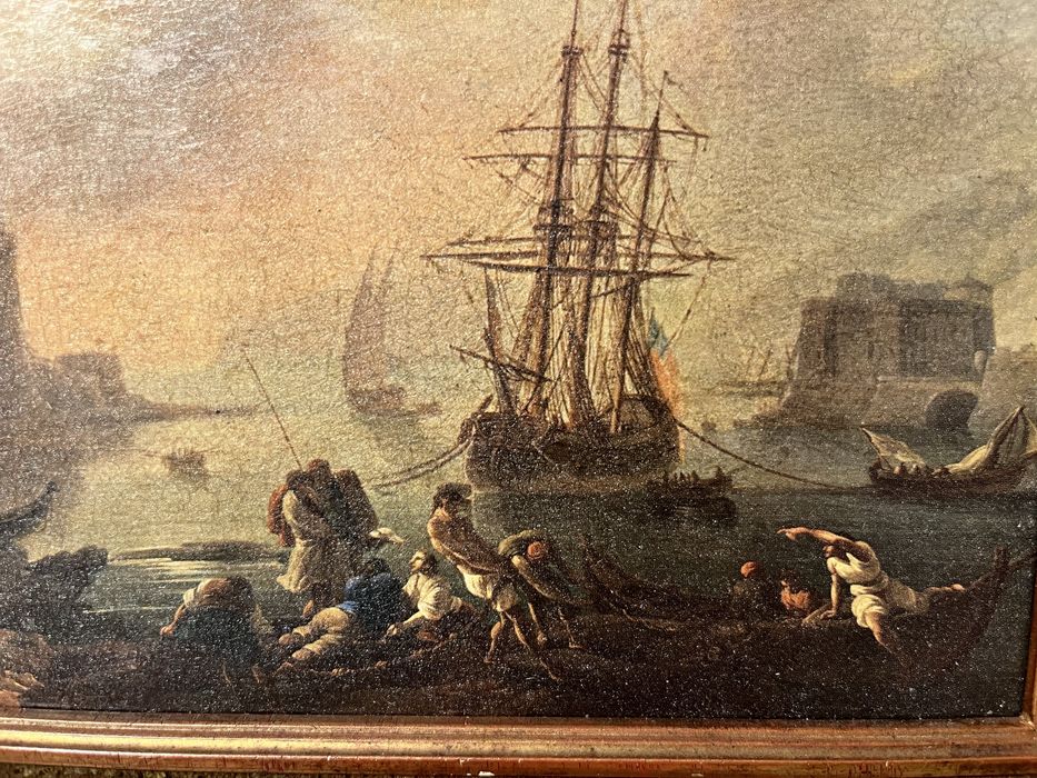 Obraz Pejzaż Morski Port Latarnia Jacht Reprodukcja C.J. Vernet