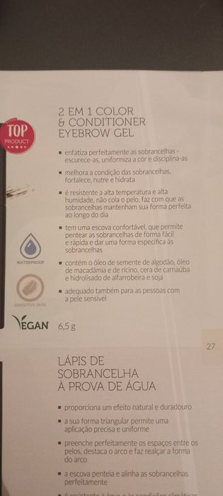 Gel de cor para sobrancelhas