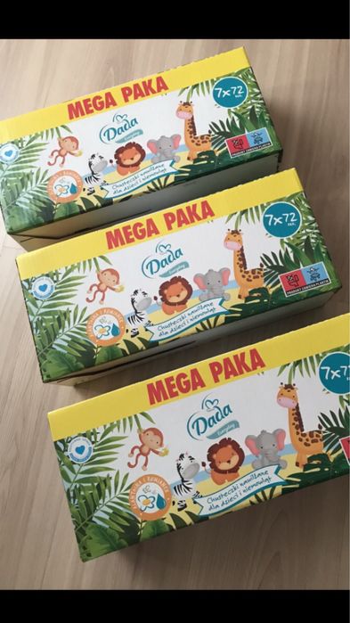 Chusteczki Dada 21 paczek.Wysyłka jeszcze dziś!