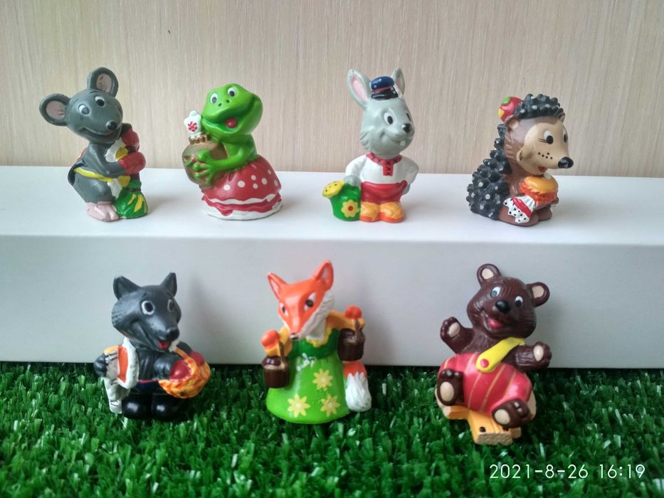 Колобок, Кіт, лисиця і півень, колекції  фігурок ландрін, Кіндер