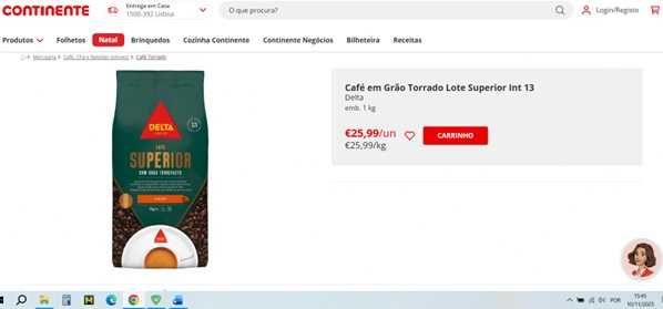 Café em Grão Delta de Arábica da América Central e Robusta da Ásia