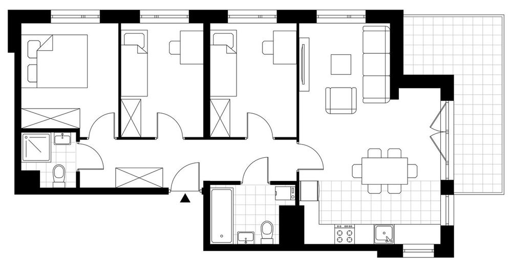4-pokojowe mieszkanie 68m2 + balkon