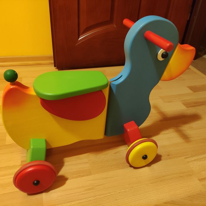 Drewniany jeździk dla dziecka Polska firma Kłosek