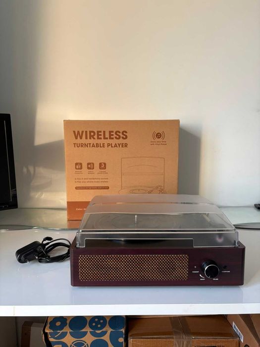 Gira-discos Wireless/Bluetooth NOVO