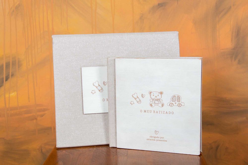 Caixa mais book de honra para batizado