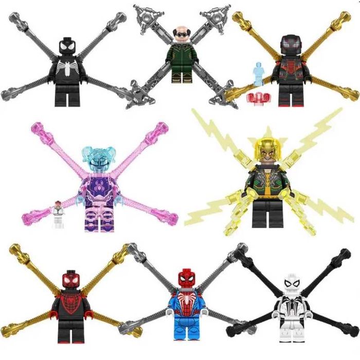 Мініфігурки супергероїв для LEGO Marvel (Людина-павук, Веном, Дедпул)