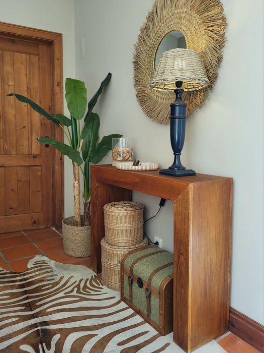 consola, mesa,  secretaria, aparador, apoio, acacia,  rustico