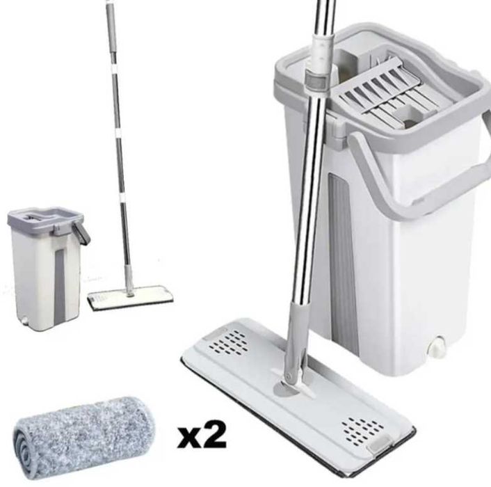 Акція! Швабра моп 8л з відром і автоматичним віджимом Швабра ледар