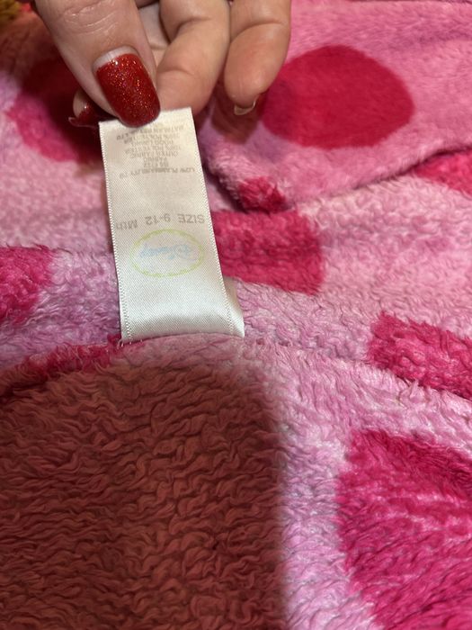 Детский махровый халат  Disney с Минни Маус розовый на 9-12 мес