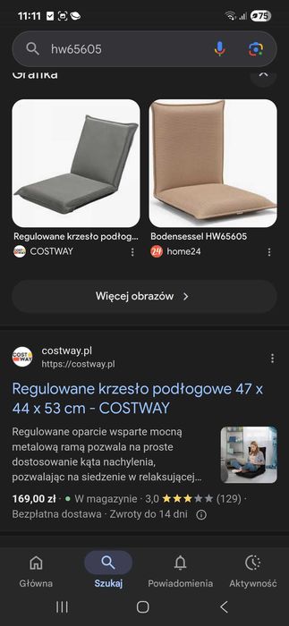 Krzesło podłogowe składane