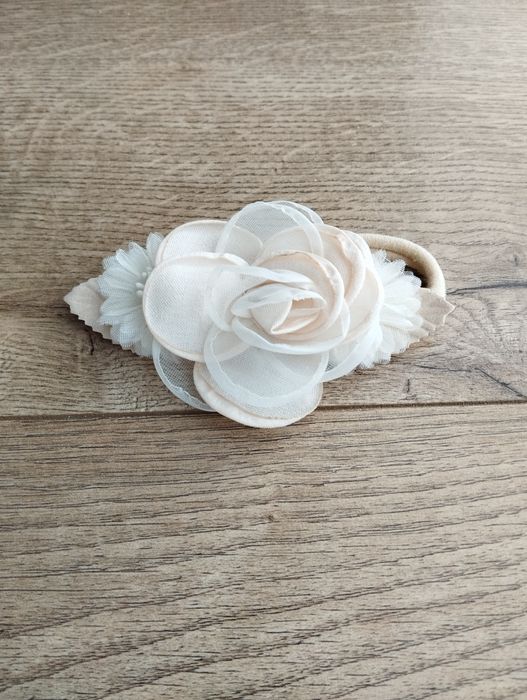 Komplet, sukienka tiulowana, opaska i buciki na chrzest/wesele