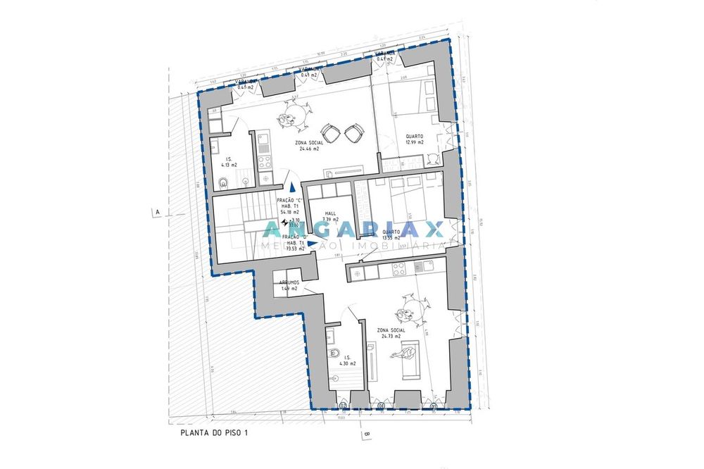 ANG1592 - Apartamento T1 para Venda em Leiria
