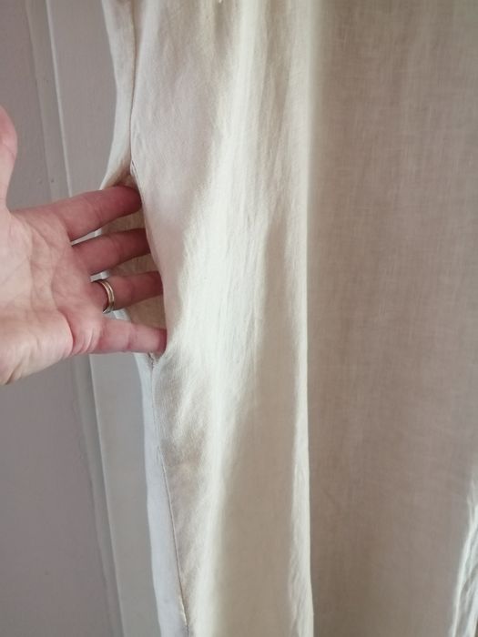 Sukienka 100%len beżowa długa