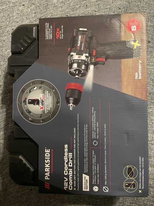 Akumulatorowa wiertarkowkrętarka udarowa Parkside Performance nowa