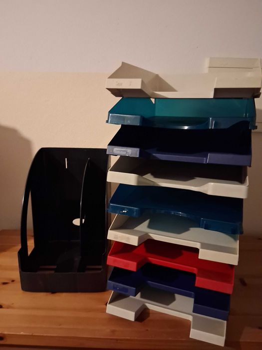 Plastic Desk Trays + Vertical Document Organizer436769049616721923