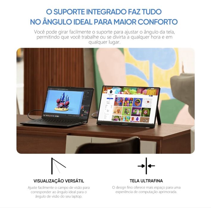 Monitor Portátil Ultrafino - 1080P FHD