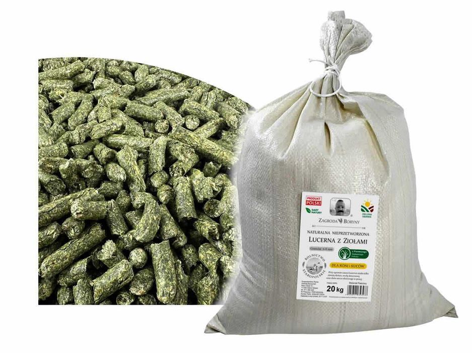 Lucerna Granulowana 20 KG Kozy Owce Alpaki Pellet Białko