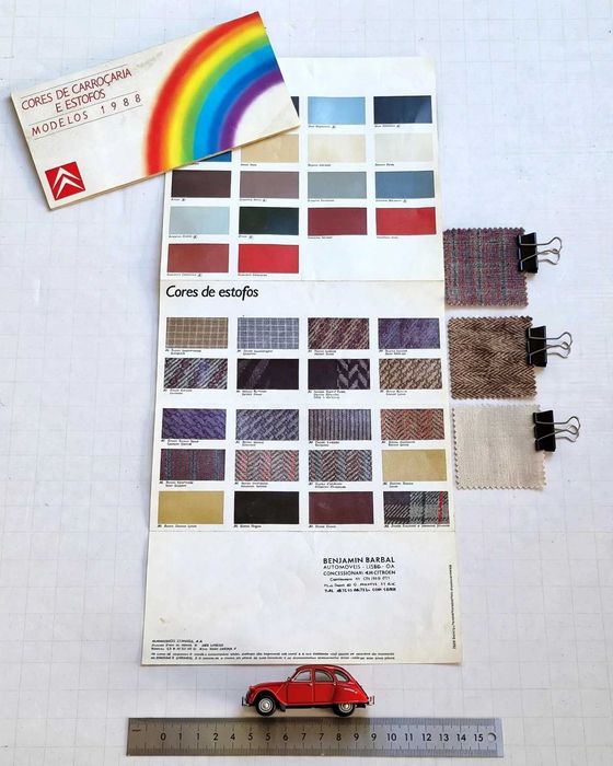 Old Citroën Automobile Interior and Body Color Catalog, 1988